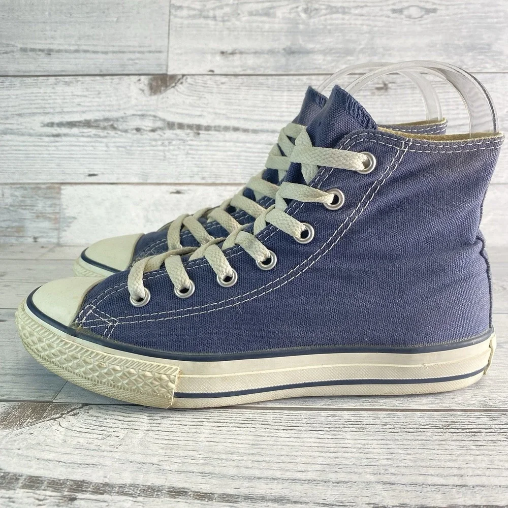Converse Sneakers Youth 3 Blue Canvas High Top Kids Shoes Chuck Taylor All Star